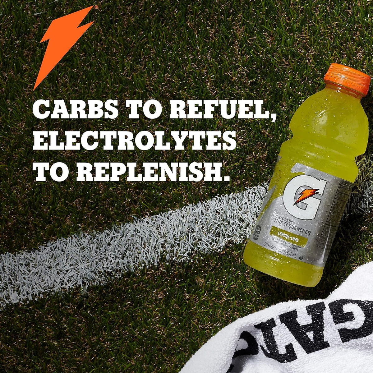 Close-up of Gatorade Fierce Blue Cherry label showing electrolytes.