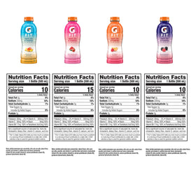 Gatorade Fit citrus berry bottle shows vitamins A and C per serving.