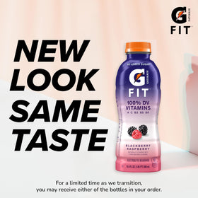 Close-up of Gatorade Fit label highlighting no added sugar