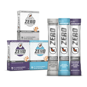 Gatorade G Zero Glacier Freeze packet ready to mix for fast hydration.