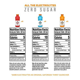 Gatorade G Zero label close-up reveals sugar-free formula