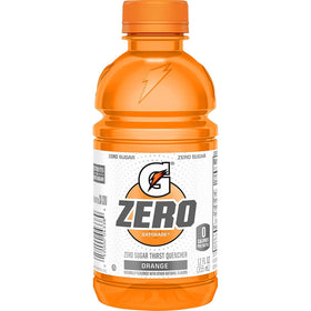 Gatorade G Zero Orange bottle front view for hydration during workouts.