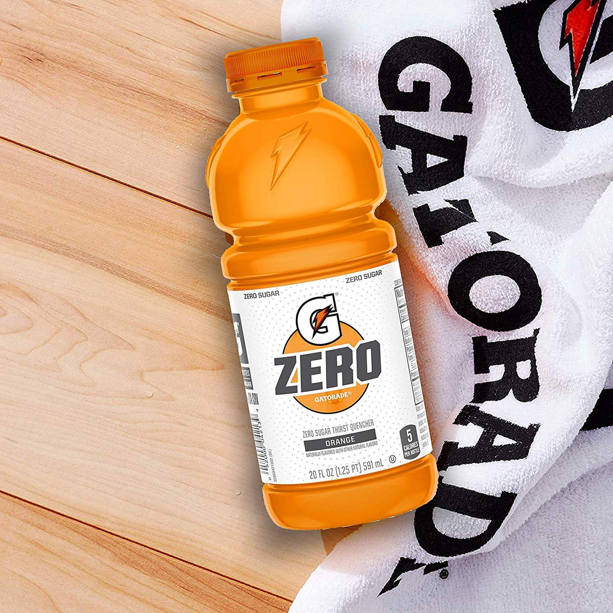 Gatorade G Zero Orange being poured into a glass for quick post workout hydration.