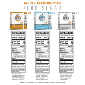 Gatorade G Zero Powder Glacier Freeze pack for workouts