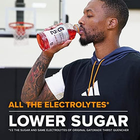 Gatorade G2 bottle being squeezed, pour ready for workouts.