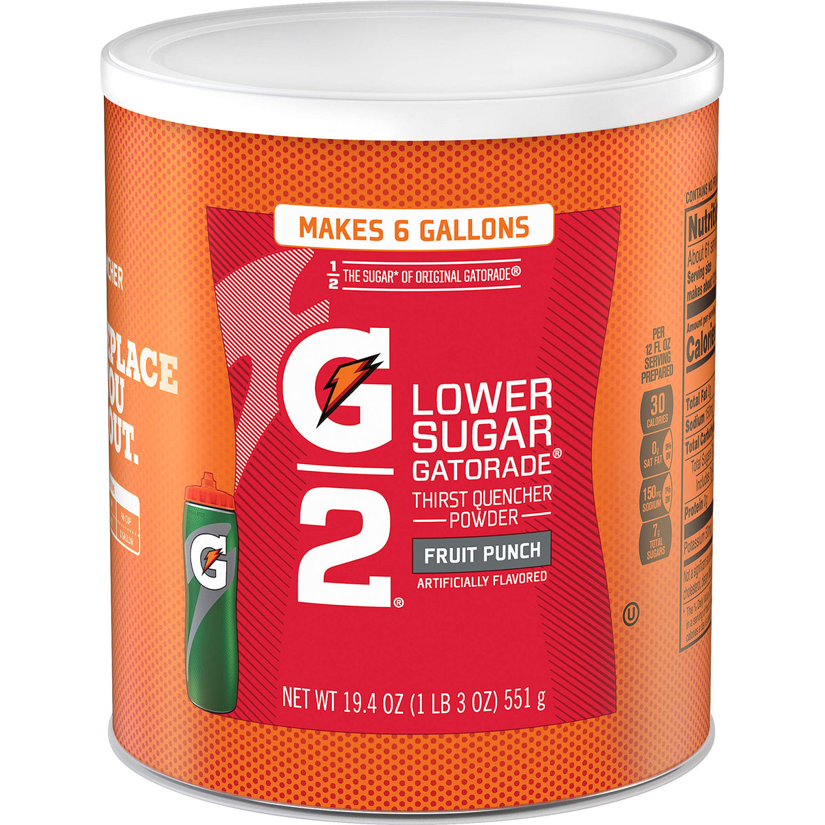 Gatorade G2 Fruit Punch powder three-pack canisters ready to mix hydration