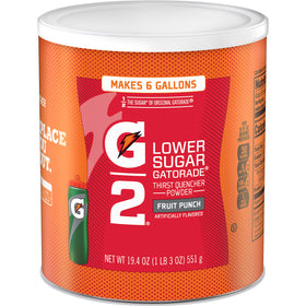 Gatorade G2 Fruit Punch powder three-pack canisters ready to mix hydration