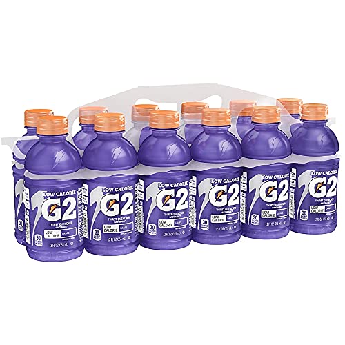 Gatorade G2 Grape 12oz bottle ready to rehydrate after workouts with electrolytes and lighter carbs