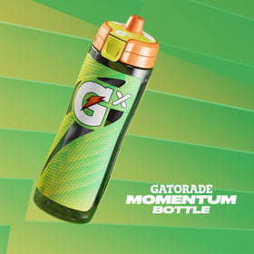 Gatorade Gx bottle Momentum Green cap open for quick refueling.