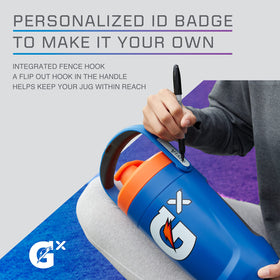 Gatorade Gx Jug 64oz shows textured back panel for a secure grip.