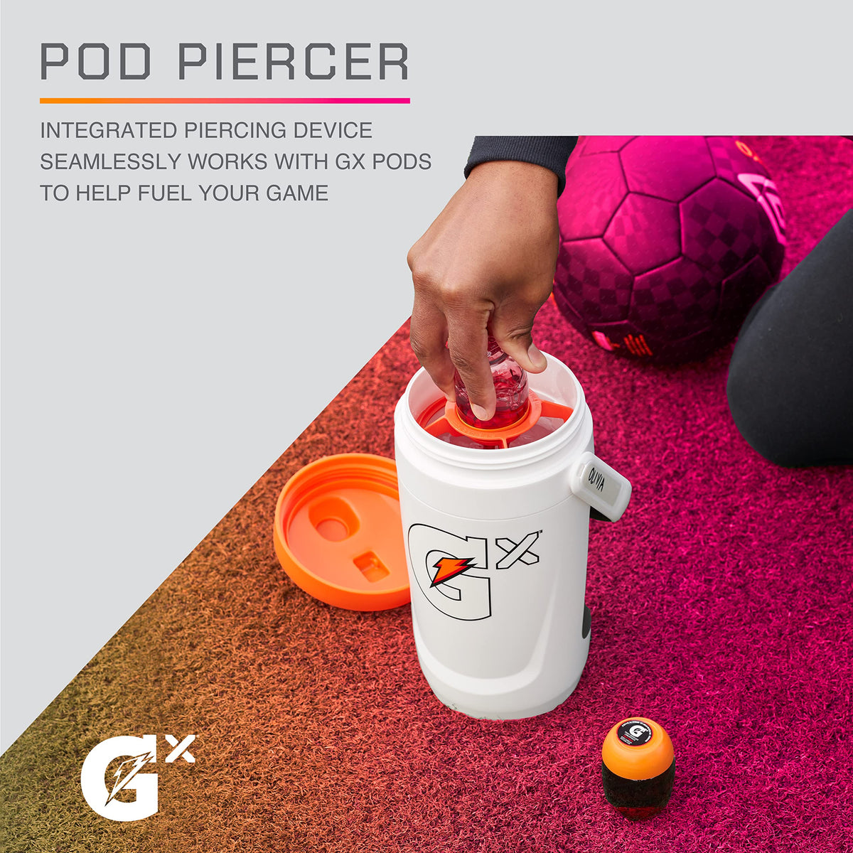 Gatorade Gx Jug features integrated fence hook for on-field reach.