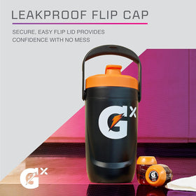Gatorade Gx Jade jug with leakproof flip cap in action