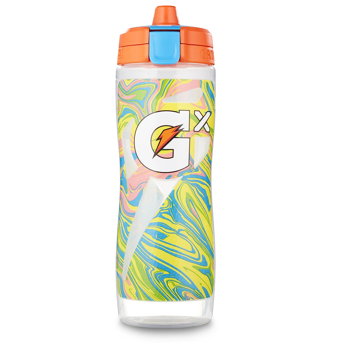 Gatorade Gx Marble Neon 30oz bottle front with customizable hydration on the go
