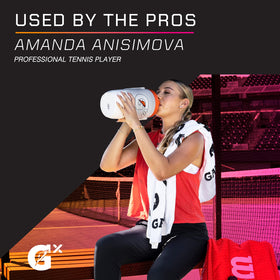 Gatorade Gx Pod setup shows water and pods ready for hydration.