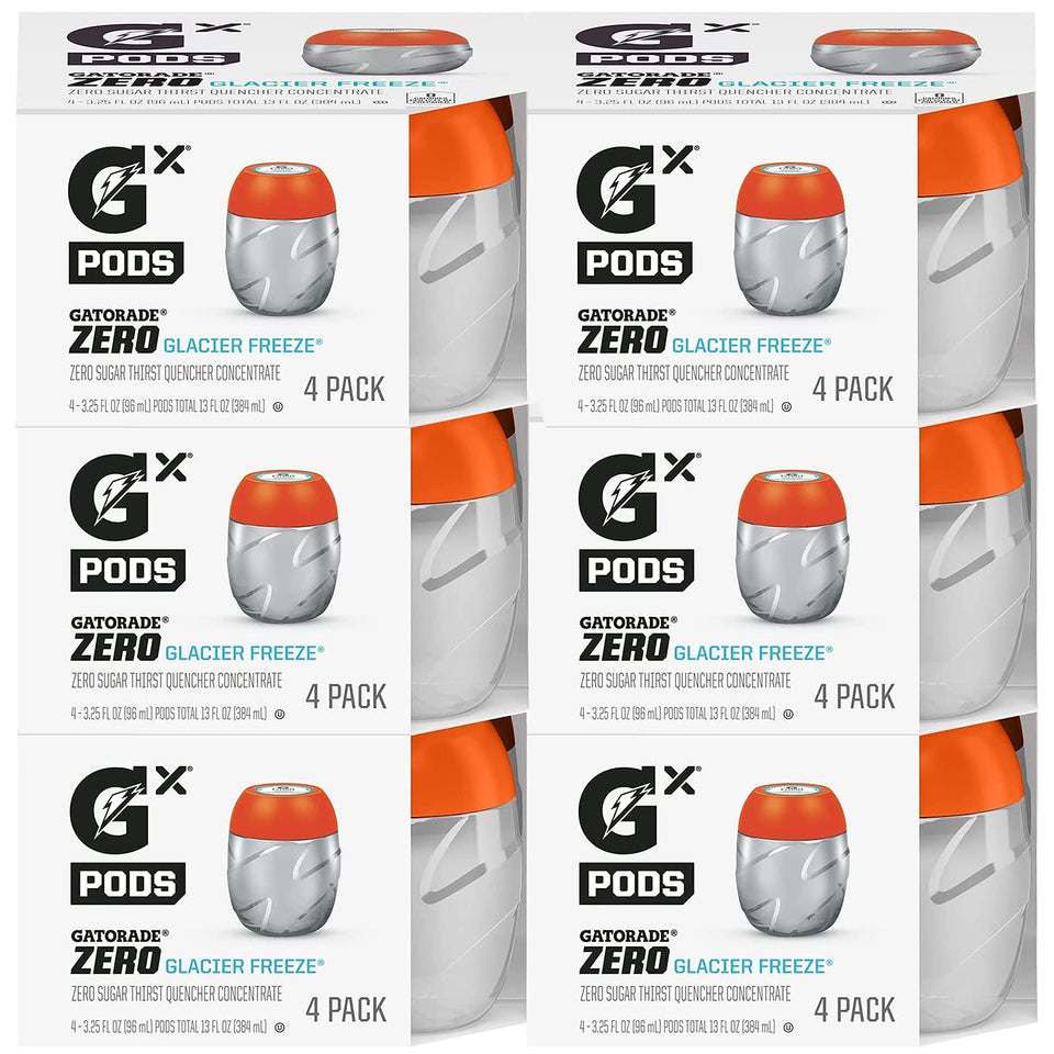 Gatorade Gx Glacier Freeze Zero pods in package ready for training sessions.