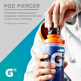 Gatorade Gx water-fill action shows easy hydration setup.