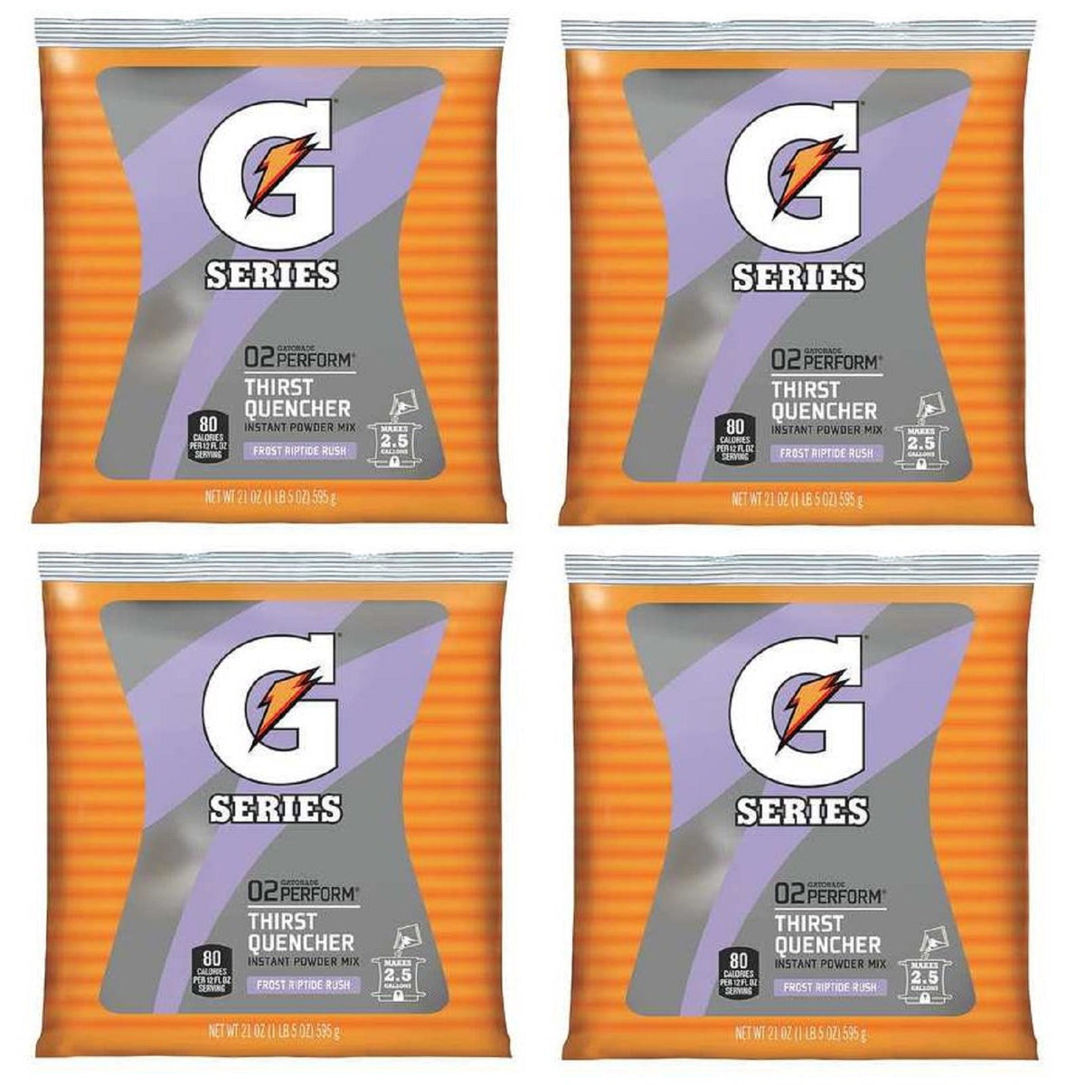 Gatorade Instant Powder Riptide Rush 21oz pack, ready to energize workouts and rapid hydration
