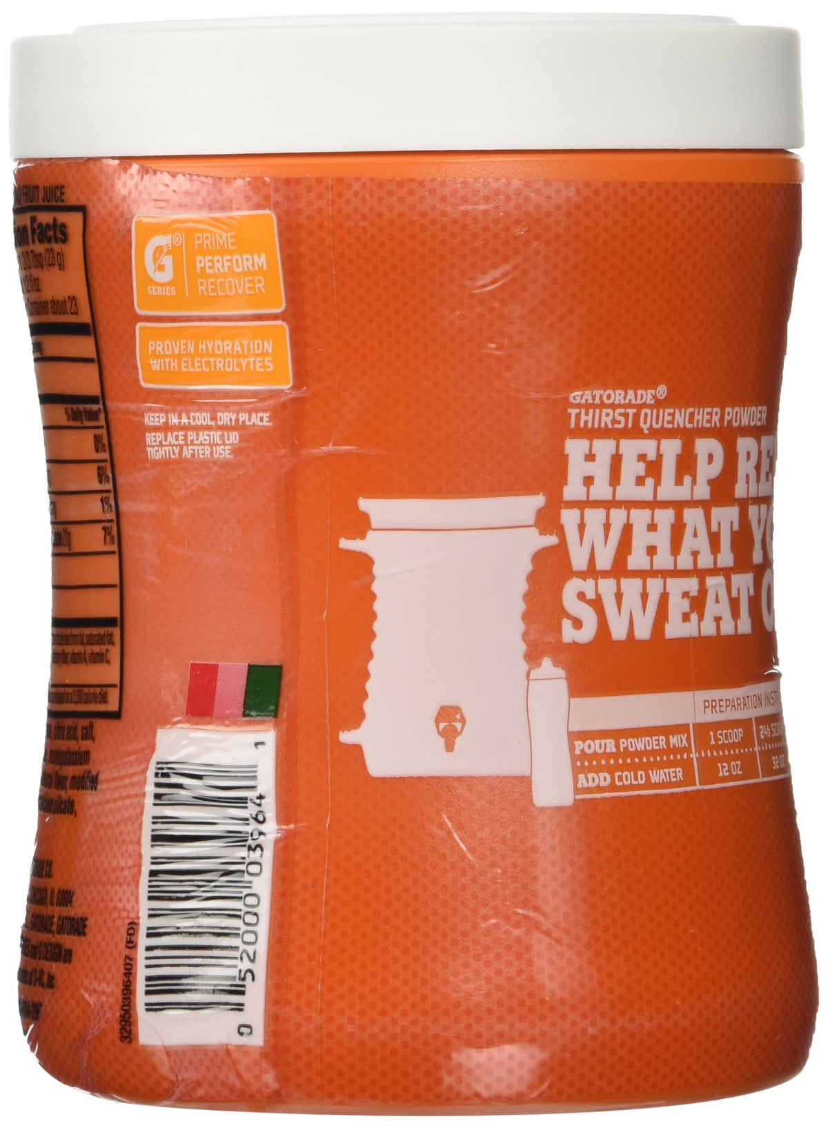 Gatorade powder mix in shaker bottle ready to blend refreshing drink.