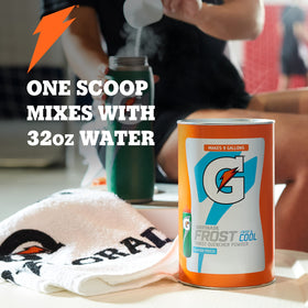 Gatorade powder dissolving in water to create a smooth, refreshing drink