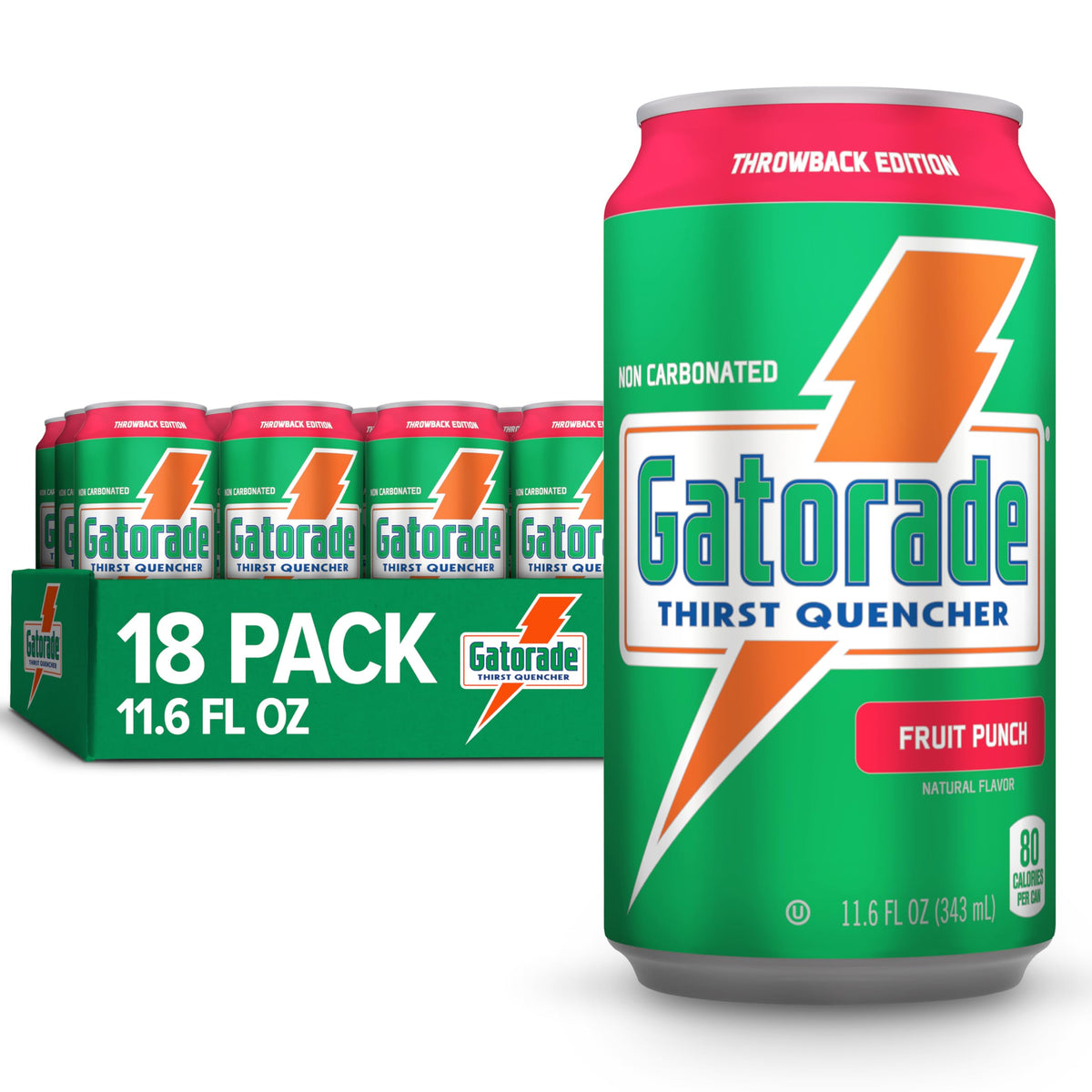 Gatorade Thirst Quencher Fruit Punch pack shot, hydrates during workouts.