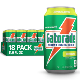Gatorade Thirst Quencher Lemon-Lime can front view highlighting hydration for workouts