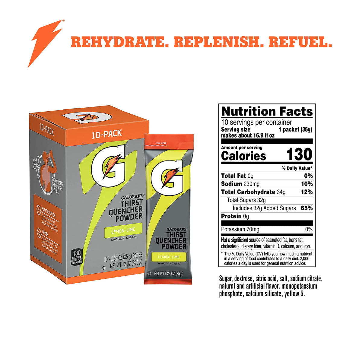 Gatorade Thirst Quencher Lemon Lime measuring scoop ensures consistent portions.