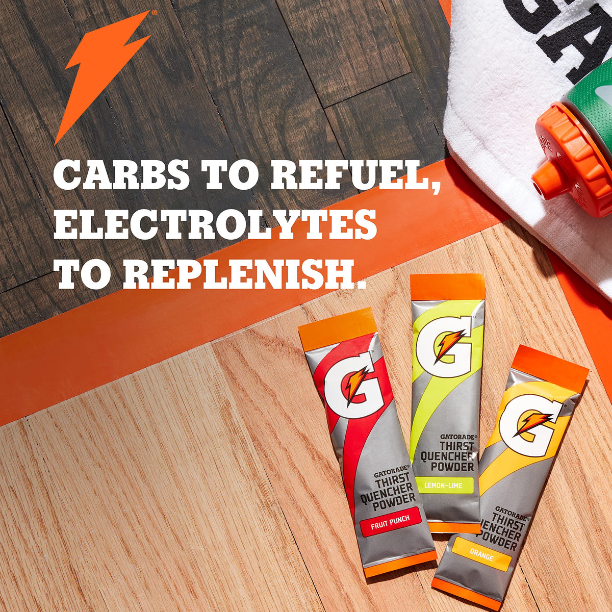 Gatorade Thirst Quencher Lemon Lime mixing glass shown for easy blending after workouts.