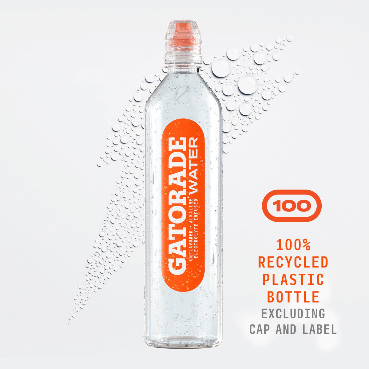 Gatorade Water eco-friendly bottle notes recycled plastic material