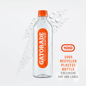 Bottle made with 100% recycled plastic for eco-friendly hydration.