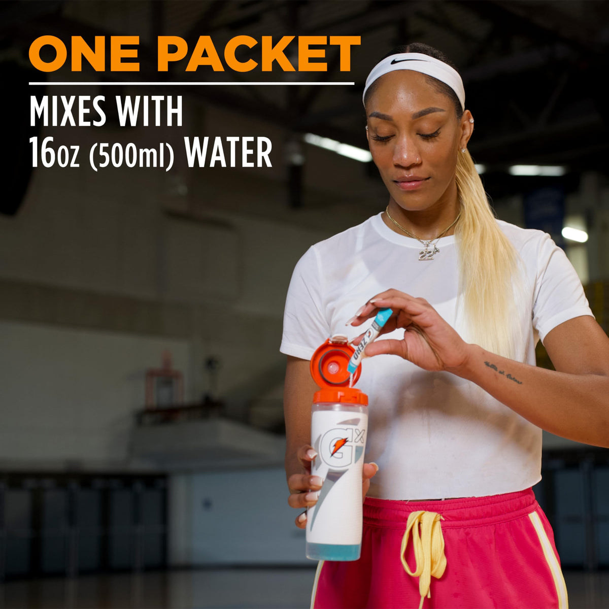 Gatorade Zero Orange powder packet ideal for fueling during training.