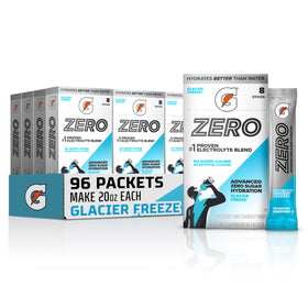 Gatorade Zero Sugar Glacier Freeze powder sticks ready to mix for on-the-go hydration