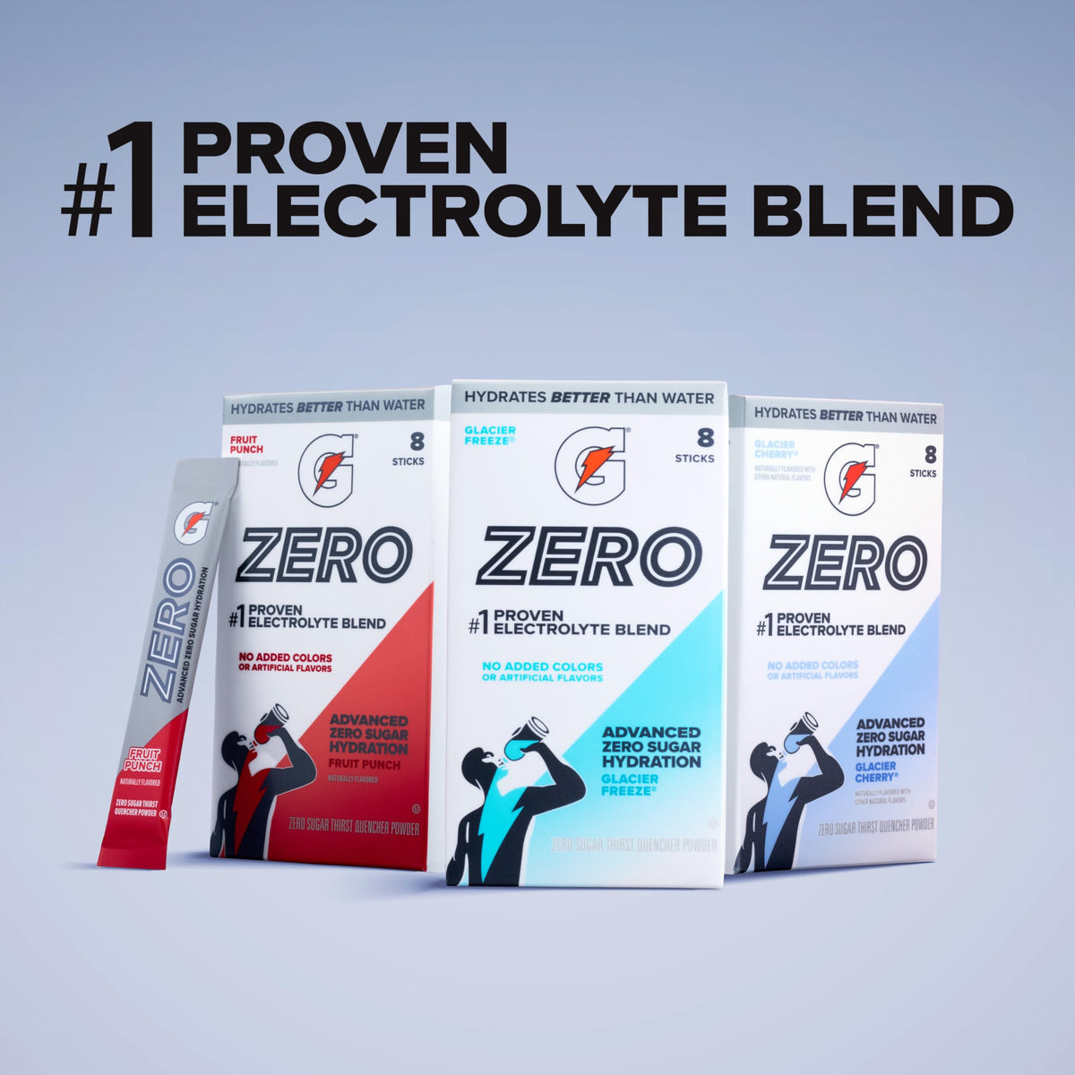 Gatorade Zero Sugar Glacier Freeze refreshing cup during workouts