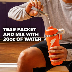 Gatorade Zero Sugar Grape dissolving in water for quick hydration