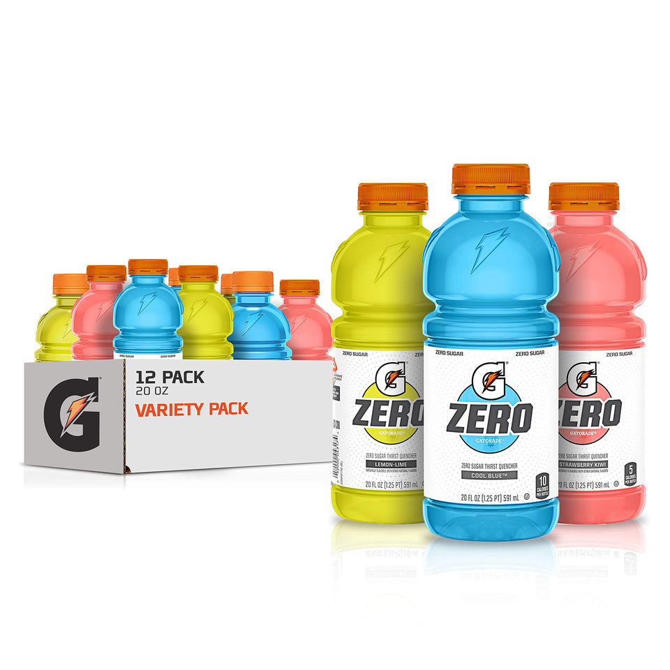 Gatorade Zero variety pack cool blue bottle for hydration without sugar