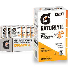 Gatorlyte orange powder sticks pack of 48 for on the go hydration