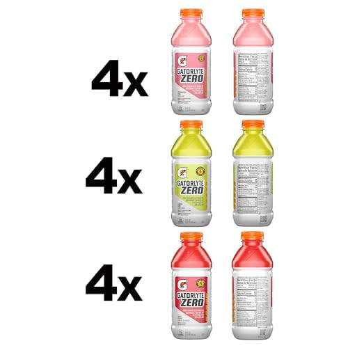 Gatorlyte Zero bottle label closeup—shows electrolyte blend and zero sugar.