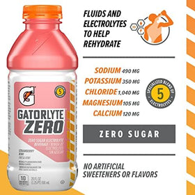 Gatorlyte Zero bottle being poured into a glass for quick hydration.