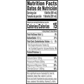Gatorlyte Zero fruit punch back-of-label detail confirms no artificial ingredients.