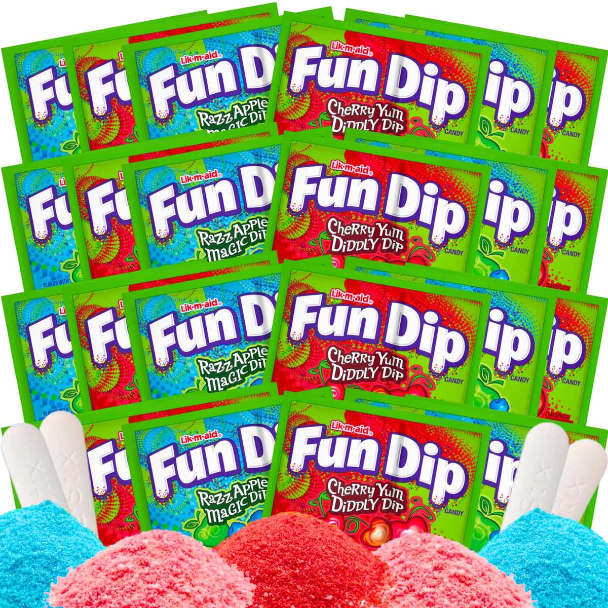 Gaudum Fun Dip Candy cherry yum close-up, ideal party treat with bold flavor