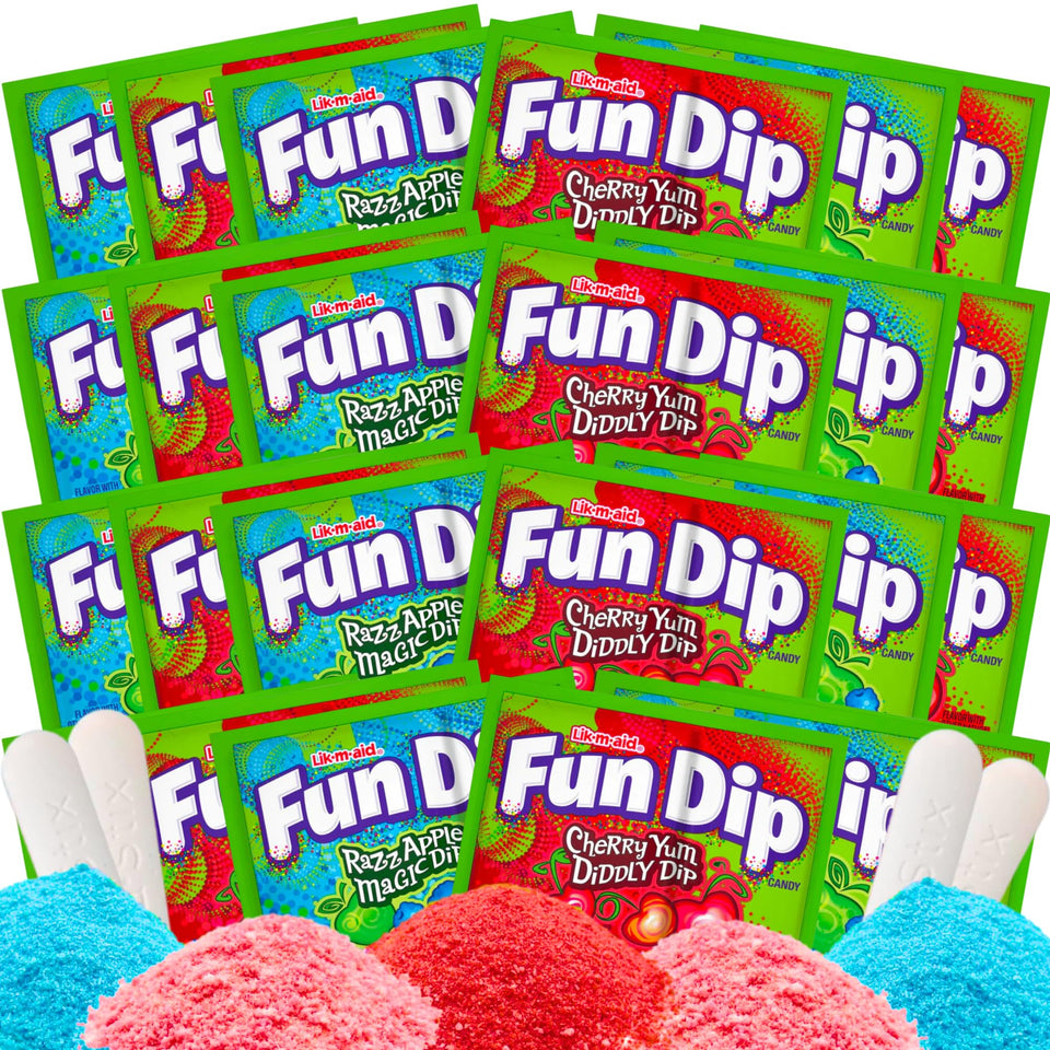 Gaudum Fun Dip Candy cherry yum close-up, ideal party treat with bold flavor