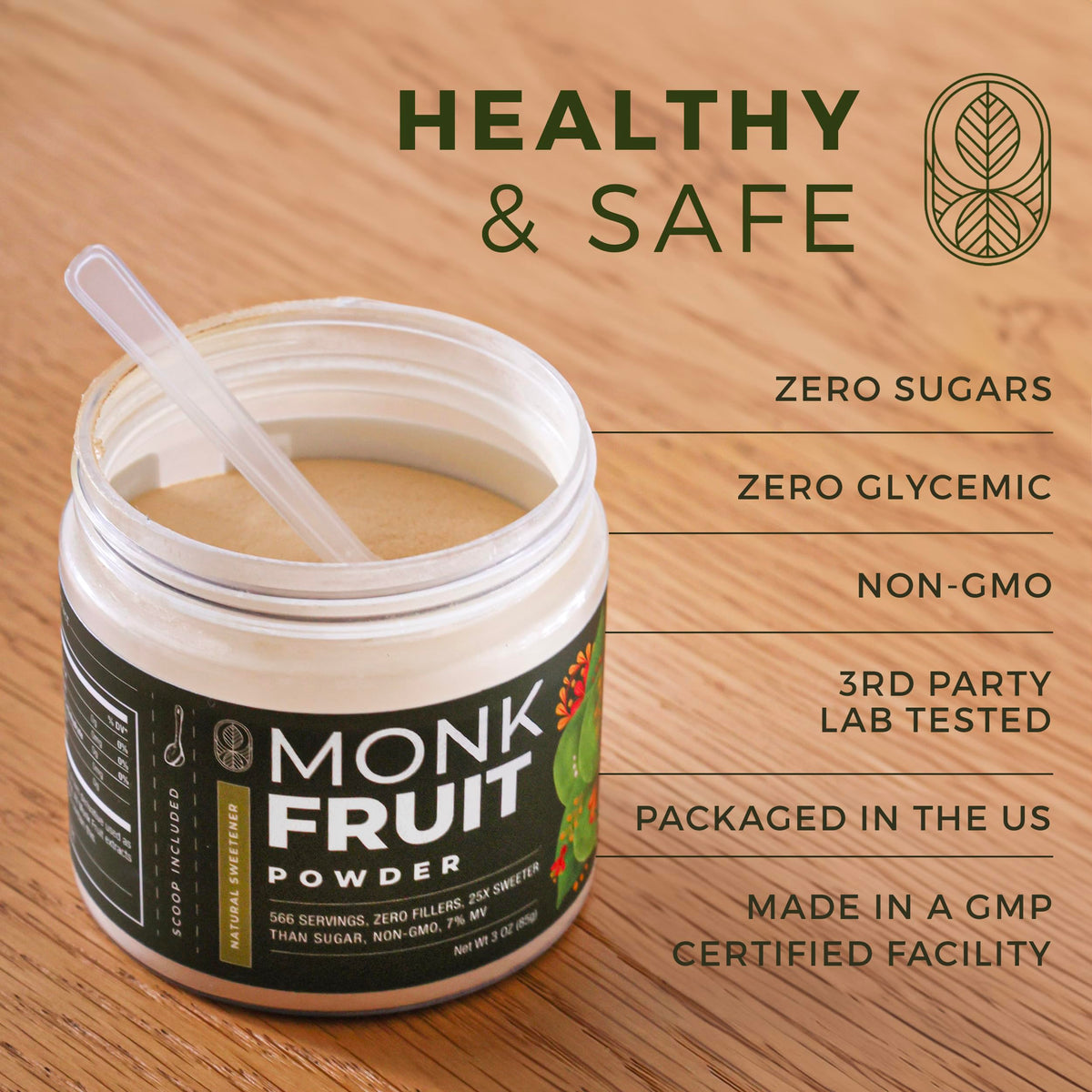 Dissolving in coffee Gaudum monk fruit powder adds clean sweetness
