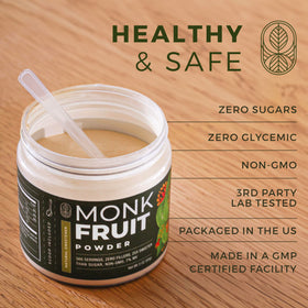 Dissolving in coffee Gaudum monk fruit powder adds clean sweetness