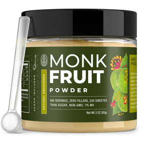 Gaudum Monk Fruit Extract Powder packaging shows natural sweetness without fillers