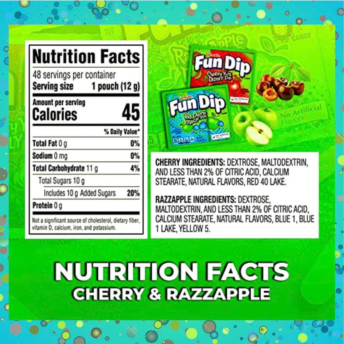 Gaudum World of Candy sticker included, bonus for party favors