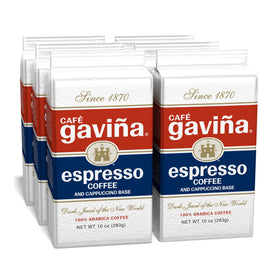 Gavina Café Espresso bricks six-pack ready for daily home espresso.