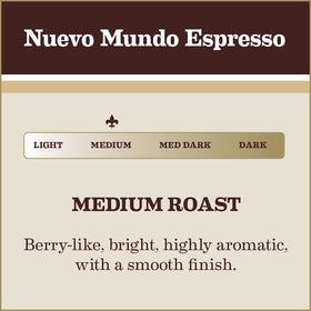 Close-up of Gavina Nuevo Mundo Espresso beans highlighting inviting fragrance