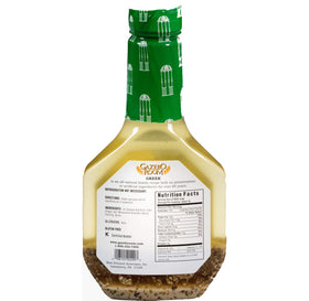 Gazebo Room Greek Salad Dressing pour adds bright, keto-friendly zest to greens.