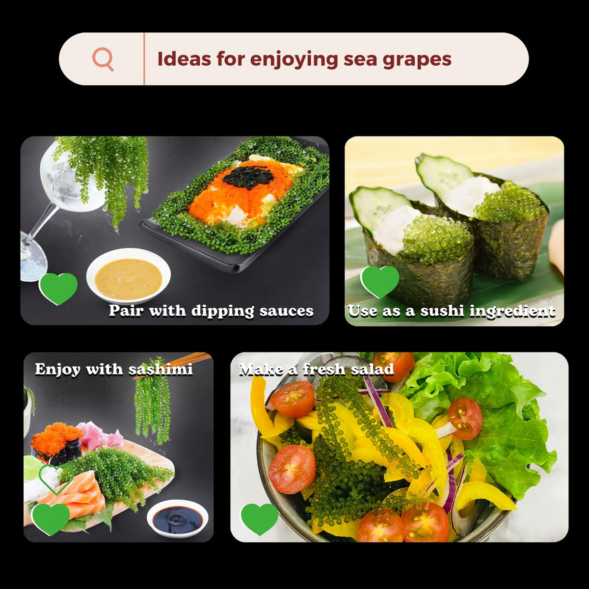 GCAP Sea Grapes ready-to-snack pack, convenient 20-gram portion.