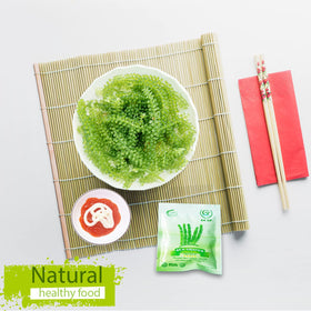 GCAP Sea Grapes with sushi ingredients, ready-to-use seaweed addition.
