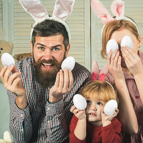 GCQJOQ Easter eggs easy-fill, durable plastic for repeated seasonal use.